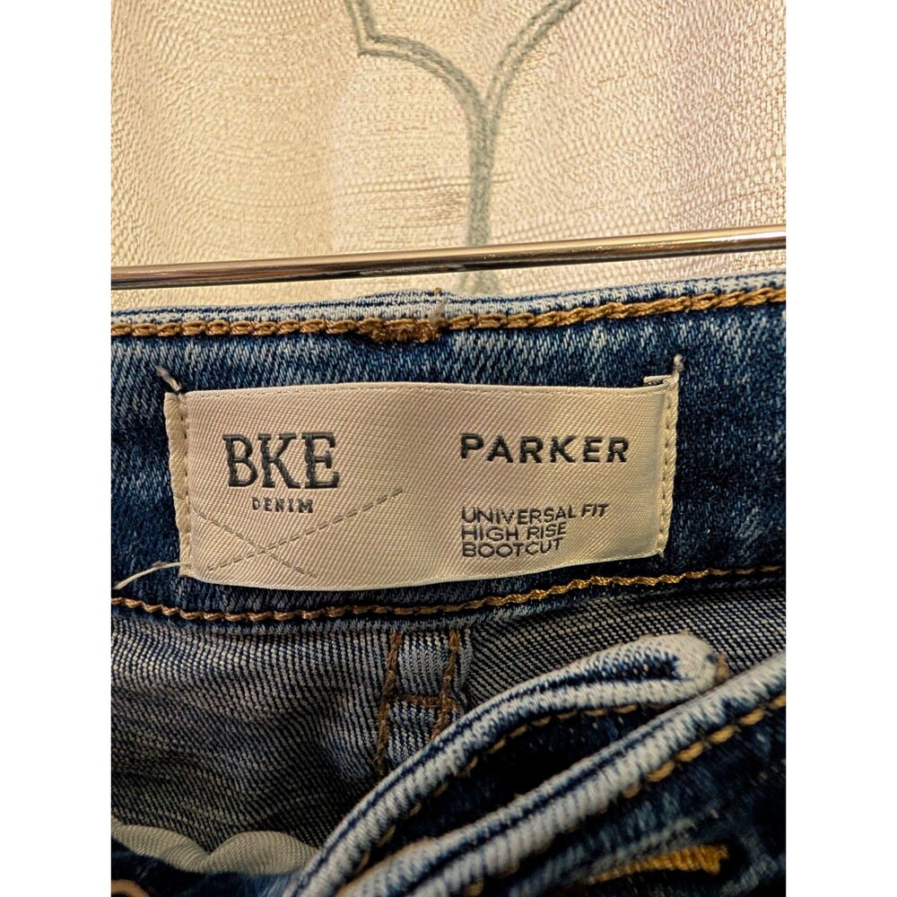 BKE Denim Women’s High Rise Bootcut Jeans Blue Medium Wash Stretch 28x29. 5